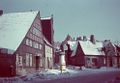 Blick aus dem Walkerdamm in den Bäckergang im Winter, ca. 1938-1941. Vorne links die Gaststätte Alt-Kiel.