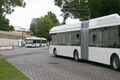 Ladestation für Busse der KVG an der Endhaltestelle Wik, Kanal in der Schleusenstraße
