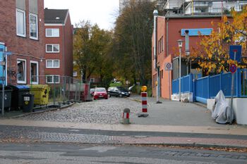 Hügelstraße; Blick von der Elisabethstraße
