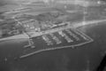 Luftaufnahme vor Baubeginn des Olympiahafens, 1968