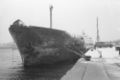 Der Frachter im Scheerhafen. (27.02.1971)