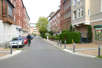 Blick vom Blücherplatz zur Feldstraße
