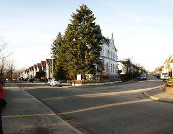Ecke Haysenstraße (re.) und Kastanienallee (li.), Blickrichtung Nordwesten (2011)