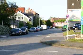 Blick von der Ratzeburger Straße zur Bahnlinie