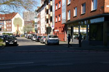 Adelheidstraße, Blick von der Ringstraße zur Schaßstraße