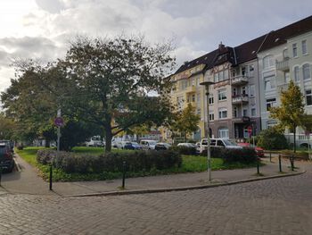Arndtplatz; Blick vom Schreventeich zur Eckernförder Straße