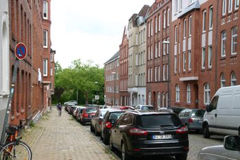 Blick von der Lüdemannstraße zum Schützenwall