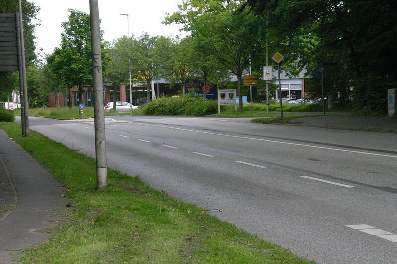 Datei:Claus-Sinjen-Straße vom Skandinaviendamm.jpg