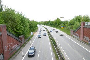 Blick von der Überführung der Saarbrückenstraße