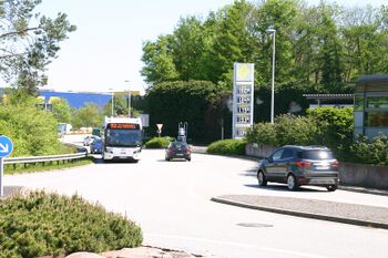 Blick vom Kreisverkehr am Citti-Park