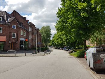 Blick durch die Gärtnerstraße von der Braustraße in Richtung Hasseer Straße