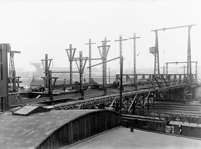Datei:Gablenzbrücke Baustelle 1909 Sign-Nr 59248.jpg